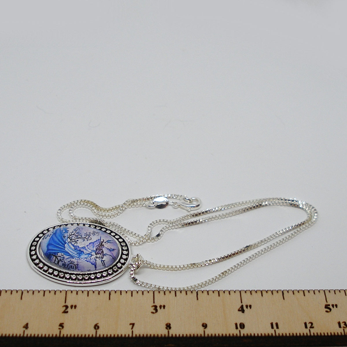 Blue Fairy Pendant Necklace