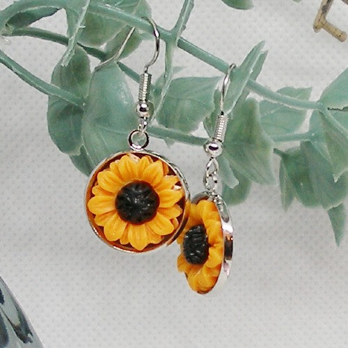 Sunflower Dangle Earrings