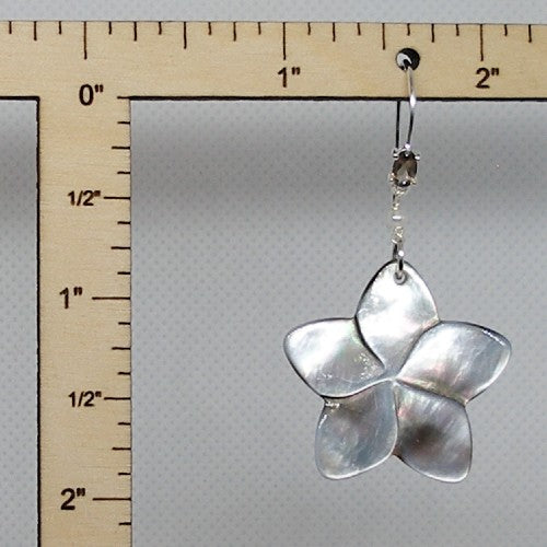 Abalone Flower Drop Earrings