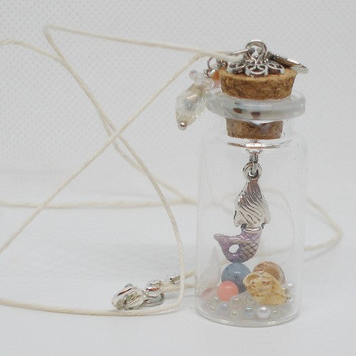 Mermaid Bottle Pendant Necklace
