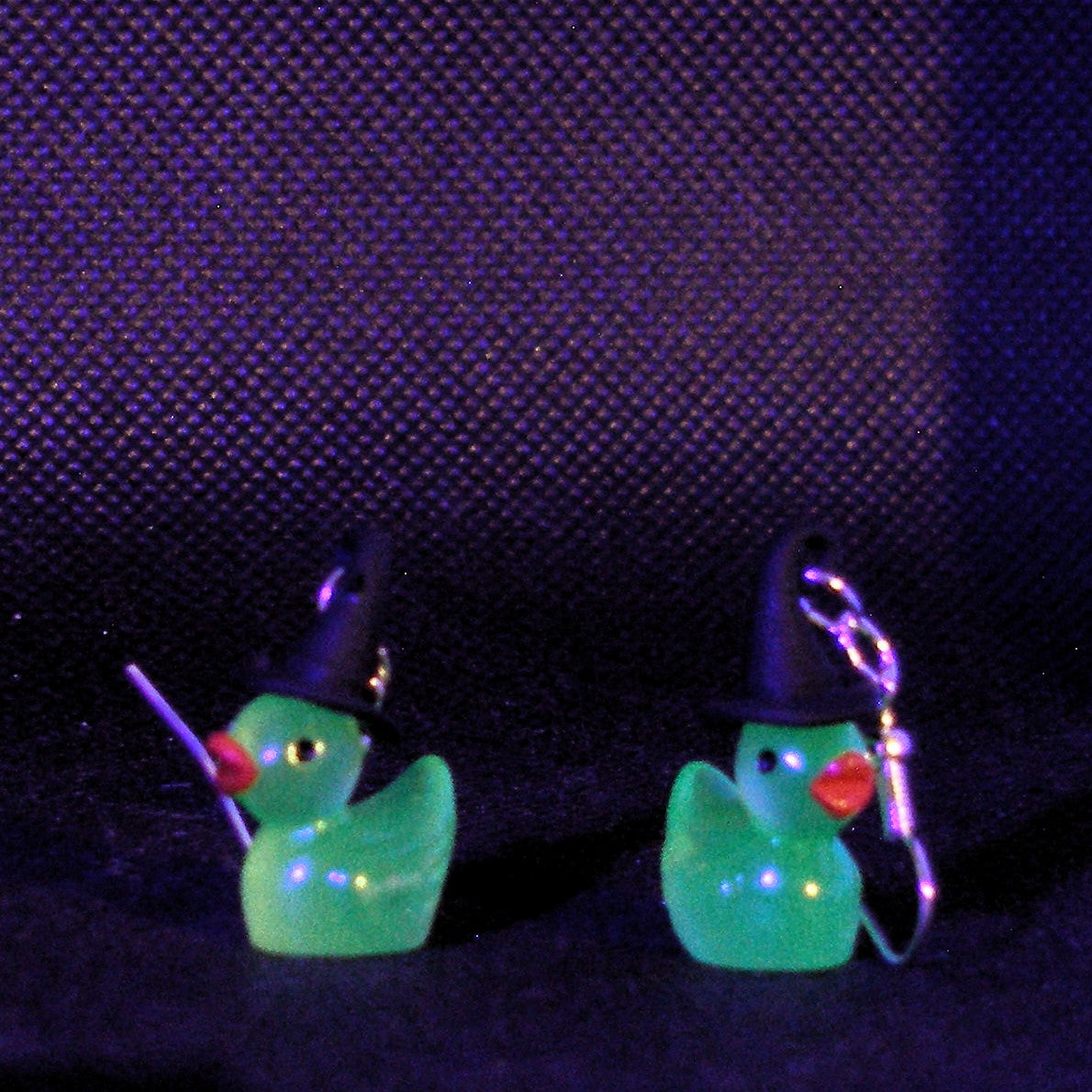 Glow in the Dark Ducky Dangle Earrings