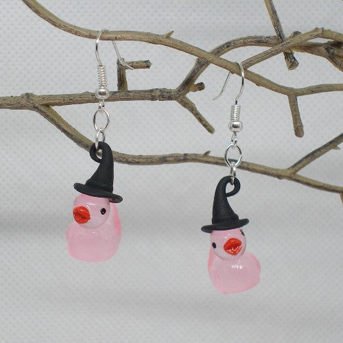 Glow in the Dark Ducky Dangle Earrings