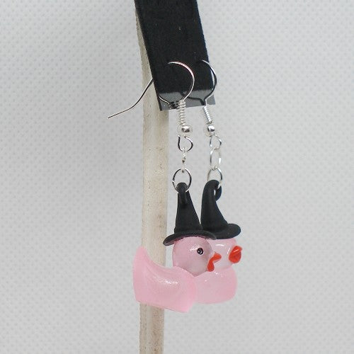 Glow in the Dark Ducky Dangle Earrings