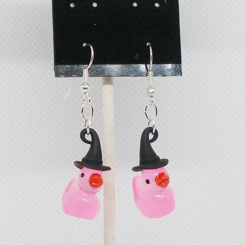 Glow in the Dark Ducky Dangle Earrings