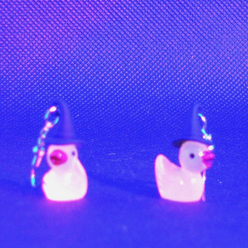 Glow in the Dark Ducky Dangle Earrings