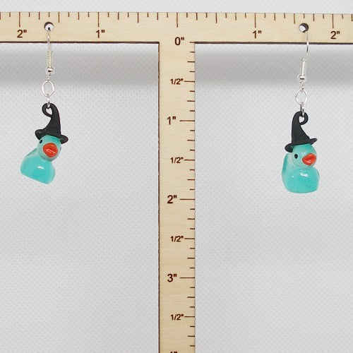 Glow in the Dark Ducky Dangle Earrings