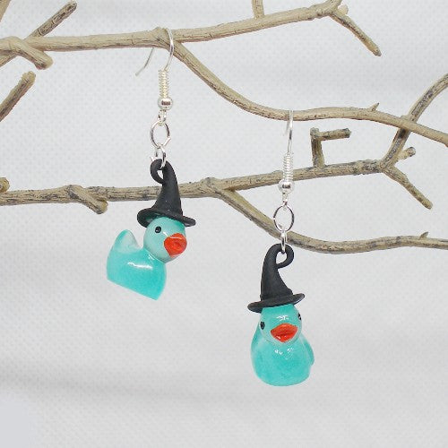 Glow in the Dark Ducky Dangle Earrings