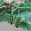 Buffalo Plaid Christmas Tree Earrings
