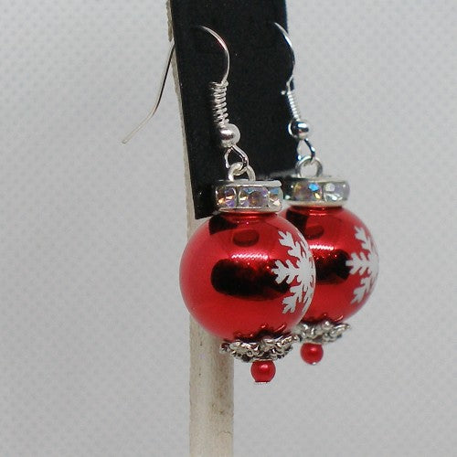 Metallic Ornament Drop Earrings