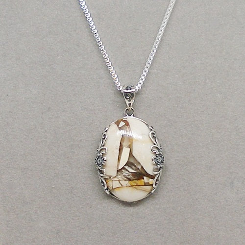 Brecciated Mookaite Jasper Pendant Necklace