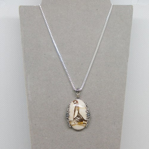 Brecciated Mookaite Jasper Pendant Necklace