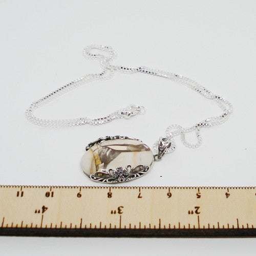 Brecciated Mookaite Jasper Pendant Necklace