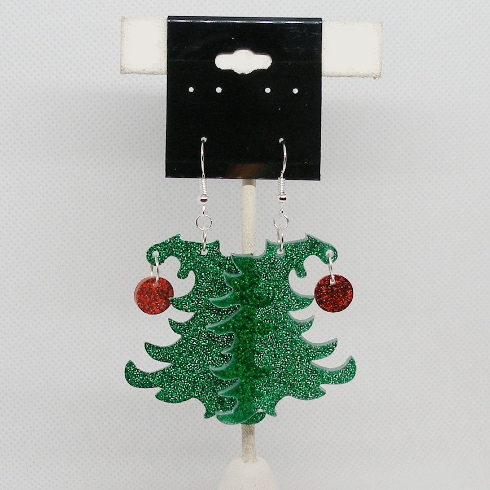Sad Christmas Tree Earrings