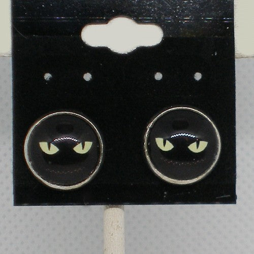 Black Cat Post Earrings