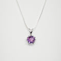 Amethyst Solitaire Necklace