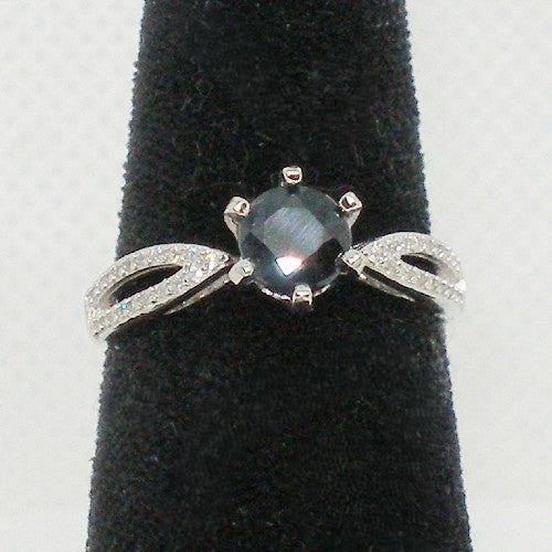 Blue Spinel Solitaire Ring