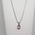 Pear Shape Amethyst Pendant Necklace