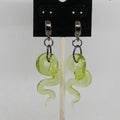 Green Snake Dangle Earrings