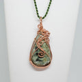 Agate Wire Wrap Pendant Necklace