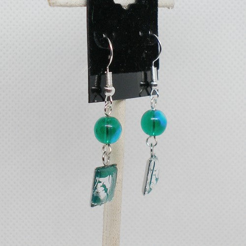 Iridescent Polish Drop Earrings