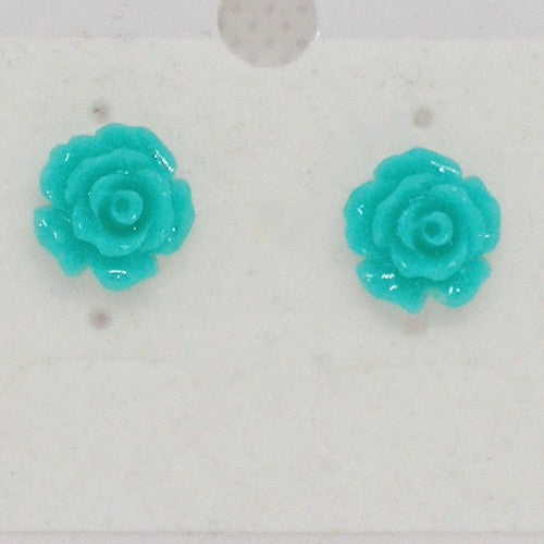 Rose Stud Earrings - Metal Free