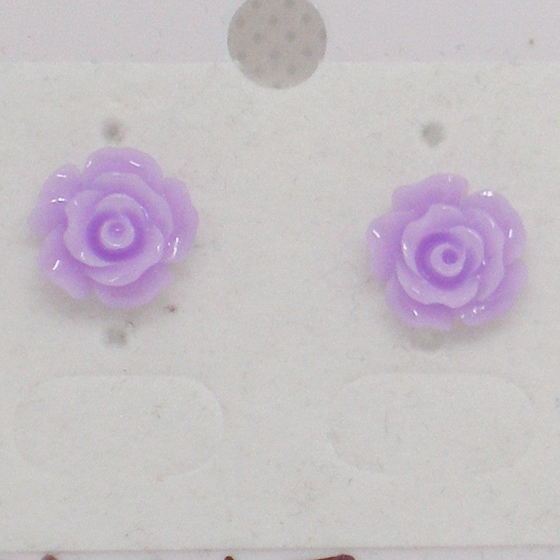 Rose Stud Earrings - Metal Free