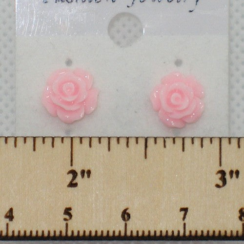 Rose Stud Earrings - Metal Free