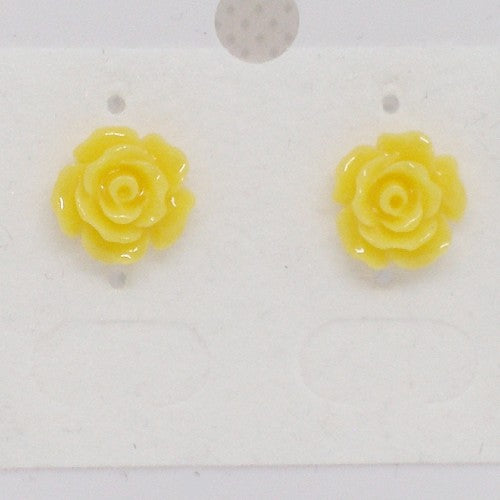 Rose Stud Earrings - Metal Free