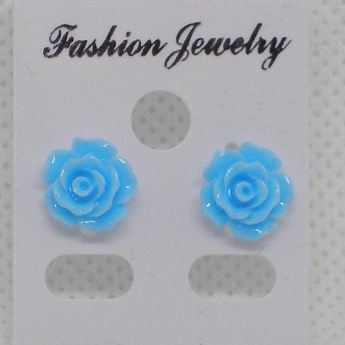 Rose Stud Earrings - Metal Free