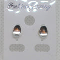 Mirrored Drop Stud Earrings - Metal Free