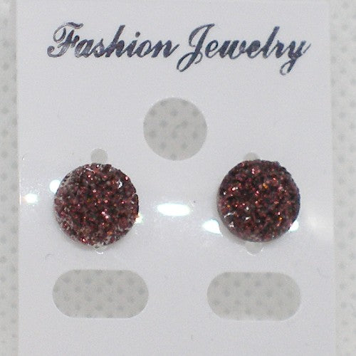 Acrylic Druzy Stud Earrings - Metal Free