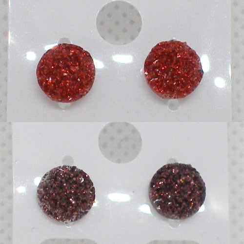 Acrylic Druzy Stud Earrings - Metal Free
