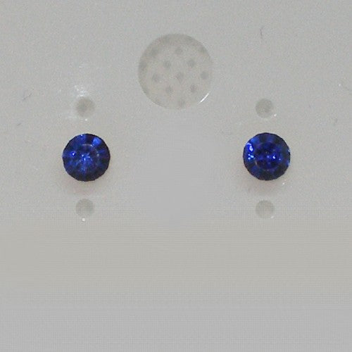 Small Crystal Stud Earrings - Metal Free