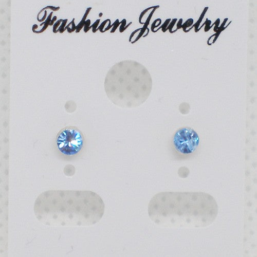 Tiny Crystal Stud Earrings - Metal Free