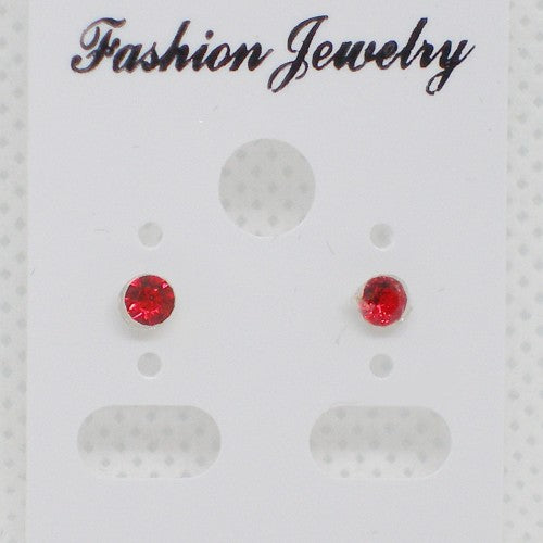 Tiny Crystal Stud Earrings - Metal Free