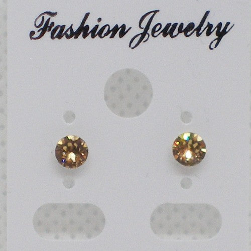Small Crystal Stud Earrings - Metal Free