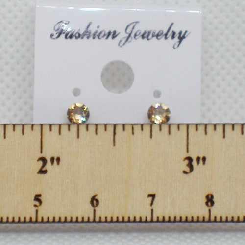 Small Crystal Stud Earrings - Metal Free