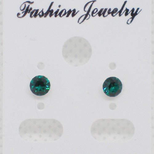 Small Crystal Stud Earrings - Metal Free