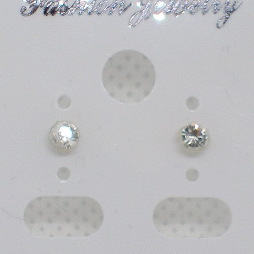 Tiny Crystal Stud Earrings - Metal Free