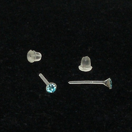 Tiny Crystal Stud Earrings - Metal Free