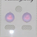 Glass Dot Stud Earrings - Metal Free