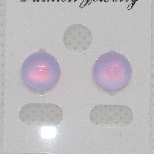 Glass Dot Stud Earrings - Metal Free