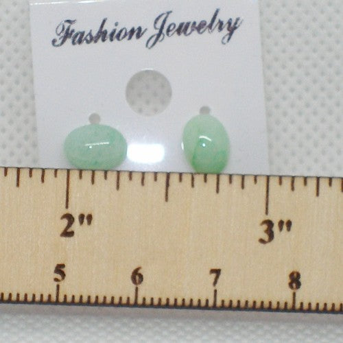 Green Quartz Stud Earrings - Metal Free