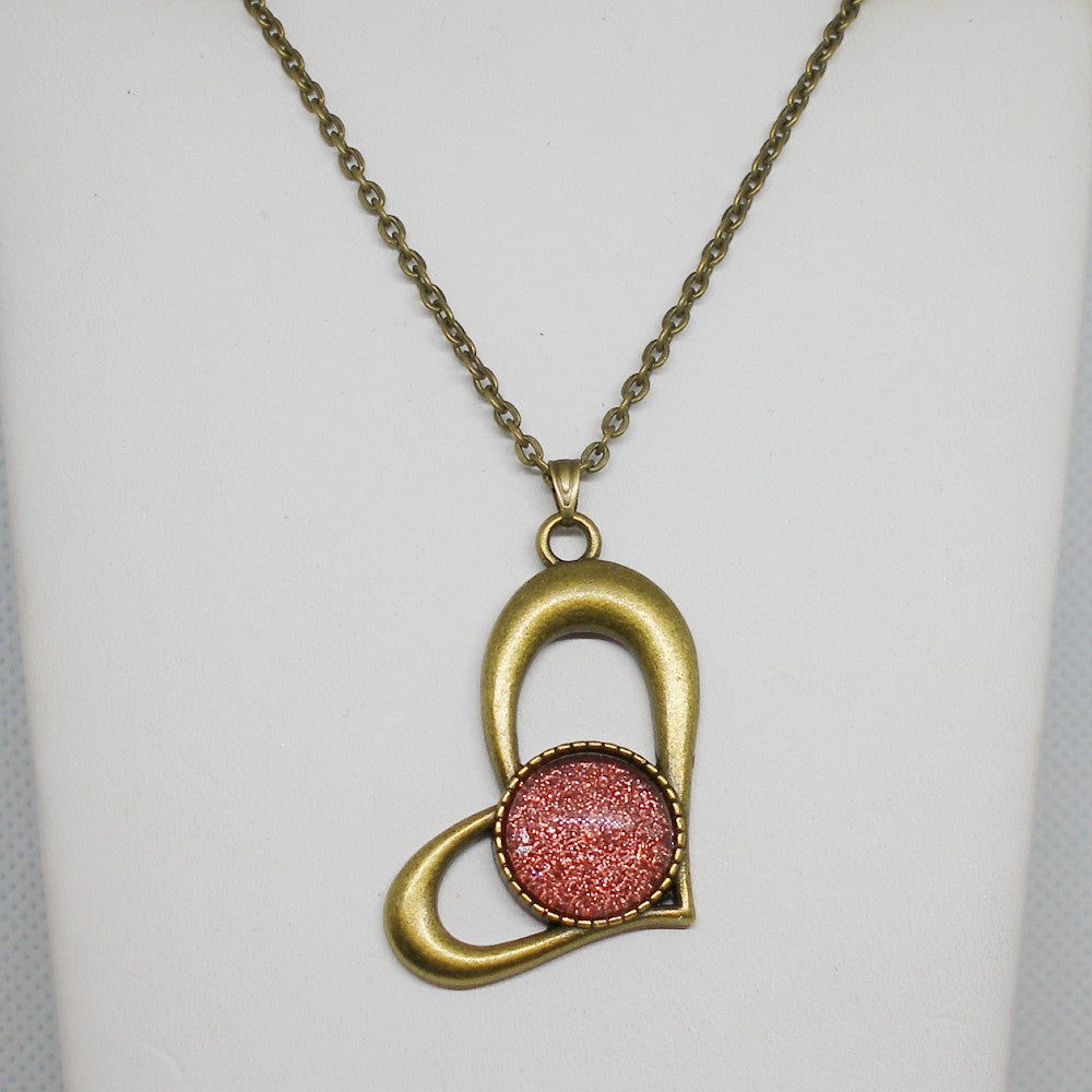 Nail Polish Hearts Pendant Necklaces