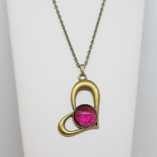 Nail Polish Hearts Pendant Necklaces