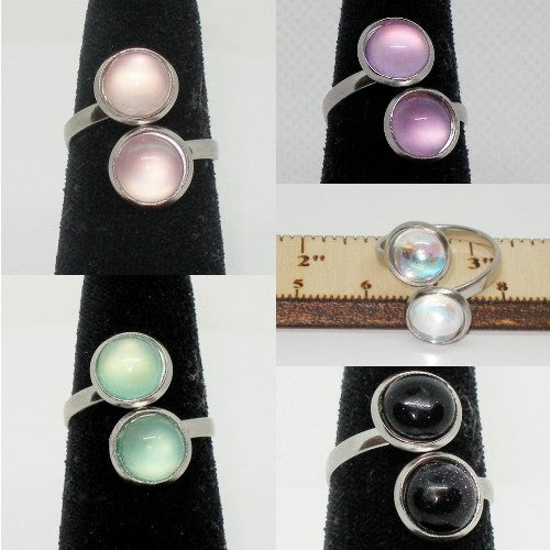 Glass Cabochon Wrap Rings