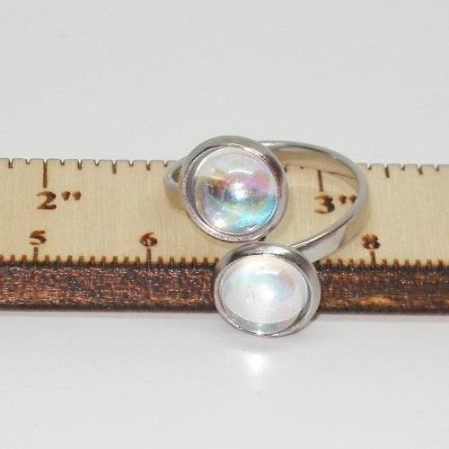 Glass Cabochon Wrap Rings