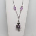Skeleton with Amethyst Pendant Necklace