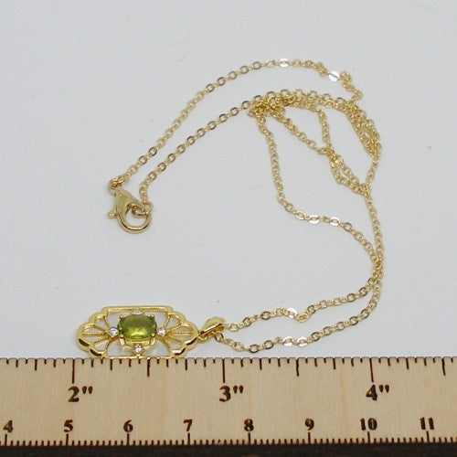 Elegant Peridot Pendant Necklace