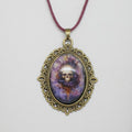 Glass Skull Pendant Necklace